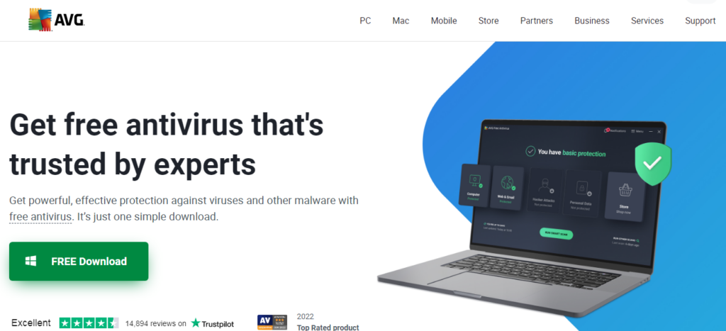 AVG Best Free Antivirus for Spyware
